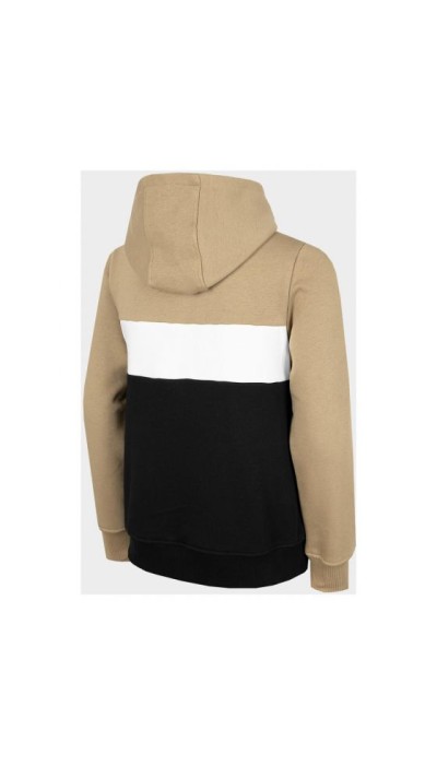 4F Παιδική μπλούζα φούτερ με κουκούλα μπεζ